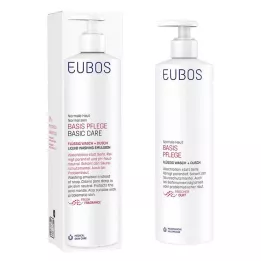 EUBOS FLÜSSIG punainen, raikas tuoksu, annostelija, 400 ml