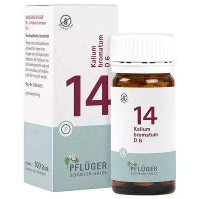 BIOCHEMIE Kyntölaastari 14 Kalium bromatum D 6 tablettia, 100 kpl BIOCHEMIE Kyntölaastari 14 Kalium bromatum D 6 tablettia, 100 kpl