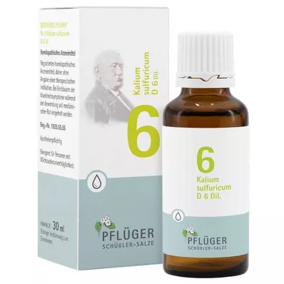 BIOCHEMIE Ploughmans 6 Kalium sulphuricum D 6 tippaa, 30 ml BIOCHEMIE Ploughmans 6 Kalium sulphuricum D 6 tippaa, 30 ml