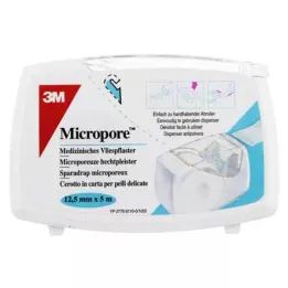 MICROPORE Kuitukipsi 1,25 cmx5 m.Abr.1530NP-0SD, 1 kpl