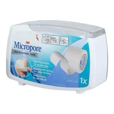 MICROPORE Kuitukangaslaastari 2,5 cm x 5 m, repäisevä 1530NP-1SD, 1 kpl MICROPORE Kuitukangaslaastari 2,5 cm x 5 m, repäisevä 1530NP-1SD, 1 kpl