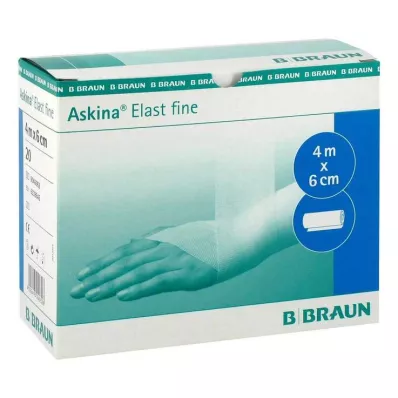 ASKINA Elast Fine Bandage 6 cmx4 m irtonainen, 20 kpl