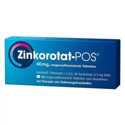 ZINKOROTAT POS enteropäällysteiset tabletit, 20 kpl