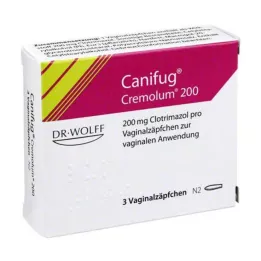 CANIFUG Cremolum 200 emätinpuikot, 3 kpl