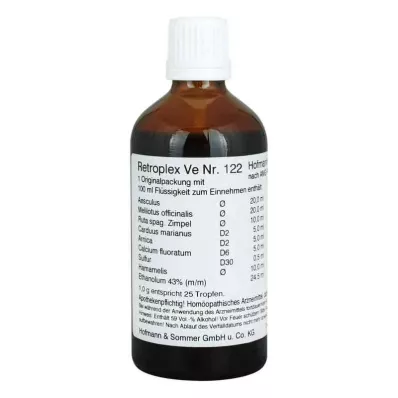RETROPLEX VE N:o 122 tippaa, 100 ml RETROPLEX VE N:o 122 tippaa, 100 ml