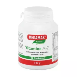 MEGAMAX Vitamiinit A-Z+Q10+Luteiini tabletit, 100 kpl