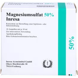 MAGNESIUMSULFAT 50 % Inresa Conc.for Inj./Inf.L., 10X10 ml