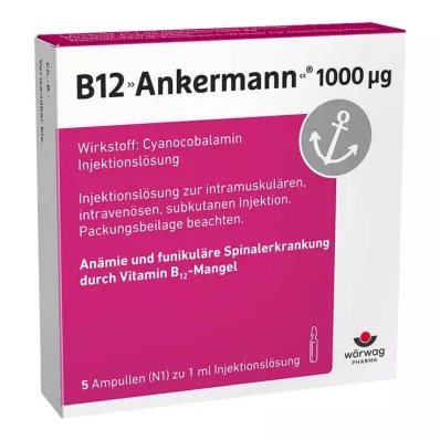 B12 ANKERMANN 1 000 μg Ampullit, 5X1 ml