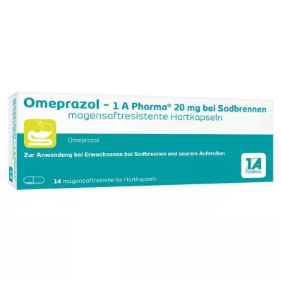 Omepratsoli - 1 A Pharma® 20 mg närästykseen, 14 kpl