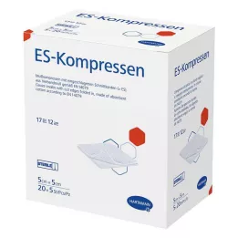 ES-KOMPRESSEN steriili 5x5 cm 12x irtopakkaus, 20X5 kpl