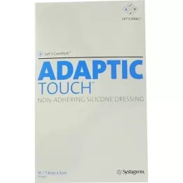 ADAPTIC Touch 5x7,6 cm liimaamaton silikonisidos, 10 kpl