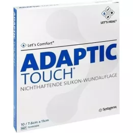 ADAPTIC Touch 7,6x11 cm tarttumaton silikonisidos, 10 kpl