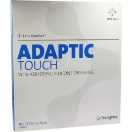 ADAPTIC Touch 12,7x15 cm tarttumaton silikoninen haavasidos, 10 kpl