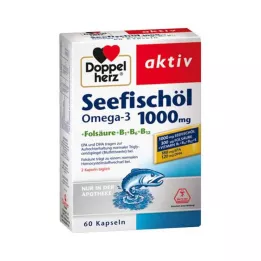 DOPPELHERZ Merikalaöljy Omega-3 1.000 mg+Fols.Caps., 60 kpl