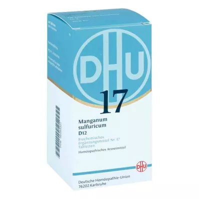 BIOCHEMIE DHU 17 Manganum sulphuricum D 12 tbl, 420 kpl BIOCHEMIE DHU 17 Manganum sulphuricum D 12 tbl, 420 kpl