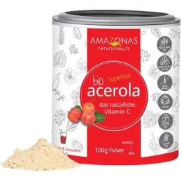 ACEROLA 100 % orgaaninen, puhdas, luonnollinen C-vitamiinijauhe, 100 g