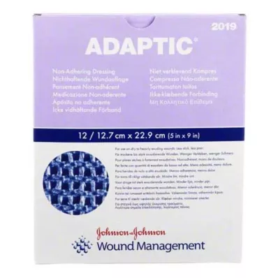 ADAPTIC 12,7x22,9 cm kostea haavasidos, 12 kpl