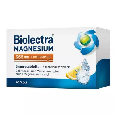 BIOLECTRA Magnesium 365 mg fortissimum sitruuna, 20 kpl BIOLECTRA Magnesium 365 mg fortissimum sitruuna, 20 kpl