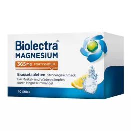 BIOLECTRA Magnesium 365 mg fortissimum sitruuna, 40 kpl