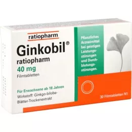 GINKOBIL-ratiopharm 40 mg kalvopäällysteiset tabletit, 30 kpl