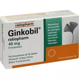 GINKOBIL-ratiopharm 40 mg kalvopäällysteiset tabletit, 120 kpl