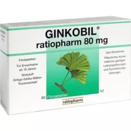 GINKOBIL-ratiopharm 80 mg kalvopäällysteiset tabletit, 60 kpl