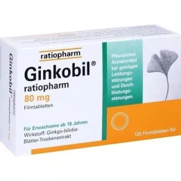 GINKOBIL-ratiopharm 80 mg kalvopäällysteiset tabletit, 120 kpl