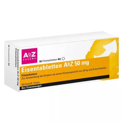 Rautatabletit AbZ 50 mg kalvopäällysteiset tabletit, 50 kpl