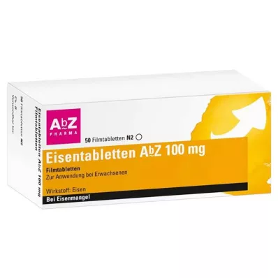 Rautatabletit AbZ 100 mg kalvopäällysteiset tabletit, 50 kpl Rautatabletit AbZ 100 mg kalvopäällysteiset tabletit, 50 kpl