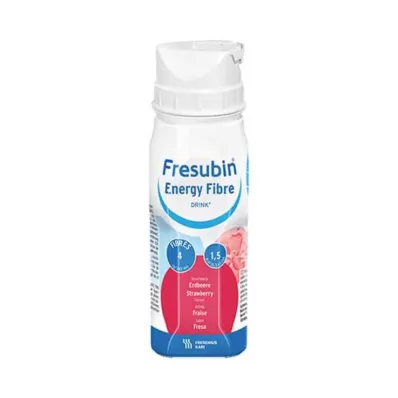 Fresubin Energy Fiber Drink Mansikka juomapullo, 4x200 ml Fresubin Energy Fiber Drink Mansikka juomapullo, 4x200 ml
