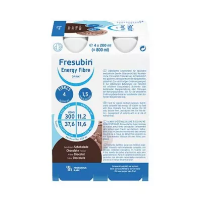 FRESUBIN ENERGY Kuitua DRINK Suklaajuomapullo, 4X200ml