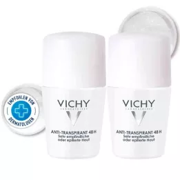 VICHY DEO Roll-on Sensitiv Antitrans.48h kaksinkertainen p., 2X50 ml