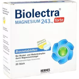 BIOLECTRA Magnesium 243 mg forte Lemon Br. tbl, 20 kpl