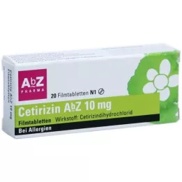 CETIRIZIN AbZ 10 mg kalvopäällysteiset tabletit, 20 kpl