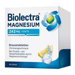 BIOLECTRA Magnesium 243 mg forte Lemon Br. tbl, 40 kpl
