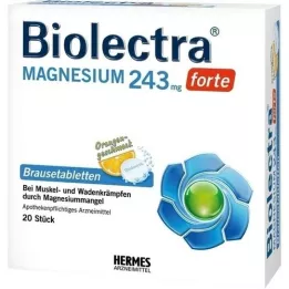 BIOLECTRA Magnesium 243 mg forte Oranssi poreallas, 20 kpl