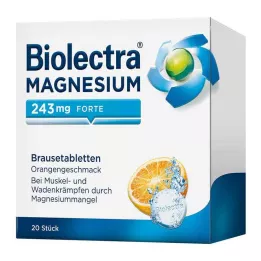 BIOLECTRA Magnesium 243 mg forte Oranssi poreallas, 20 kpl