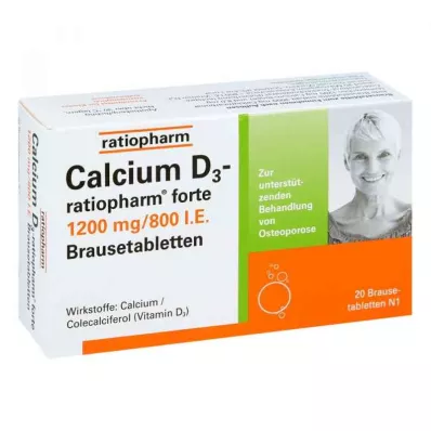 CALCIUM D3-ratiopharm forte poreilevat tabletit, 20 kpl