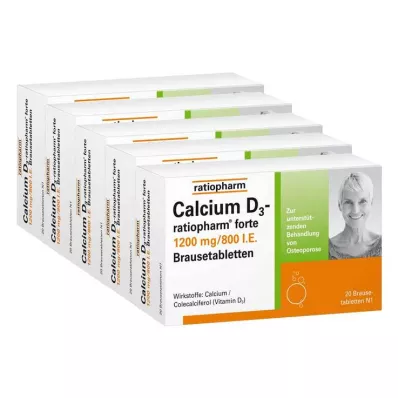 CALCIUM D3-ratiopharm forte poreilevat tabletit, 100 kpl