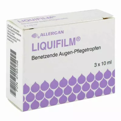LIQUIFILM Kosteuttavat silmänhoitotipat, 3X10 ml LIQUIFILM Kosteuttavat silmänhoitotipat, 3X10 ml