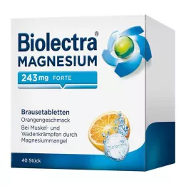 BIOLECTRA Magnesium 243 mg forte Oranssi poreallas, 40 kpl