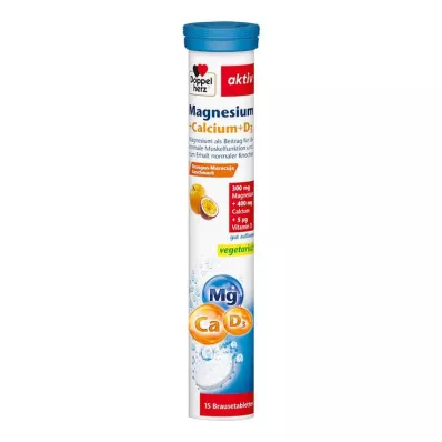 Doppelherz Magnesium+Calcium+D3 poretabletit, 15 kpl Doppelherz Magnesium+Calcium+D3 poretabletit, 15 kpl