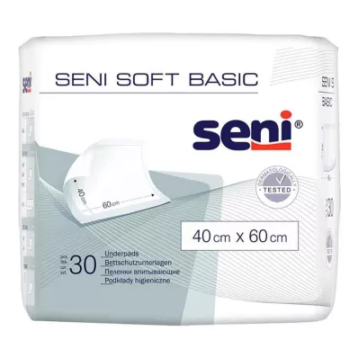 SENI Soft Basic vuodesuojatyyny 40x60 cm, 30 kpl