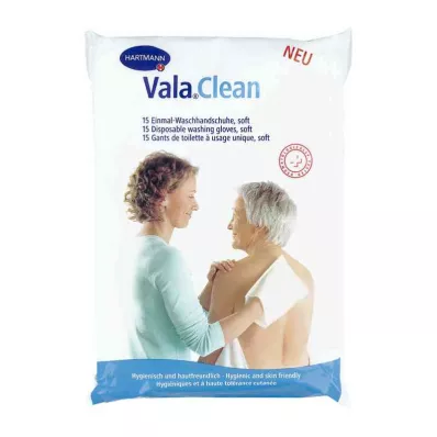 Valaclean pehmeät kertakäyttöiset pesukäsineet (15 kpl) Valaclean pehmeät kertakäyttöiset pesukäsineet (15 kpl)
