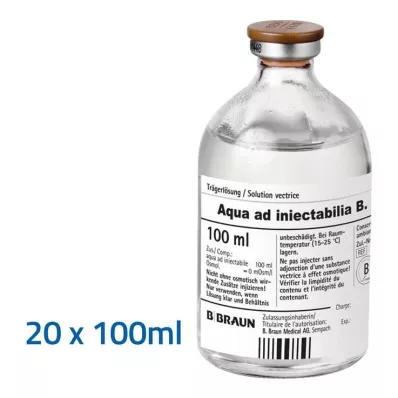Aqua AD Injectabilia injektioliuos, 20X100 ml