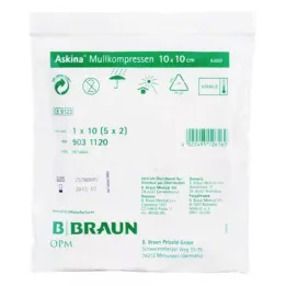 ASKINA Sideharsopakkaukset 10x10 cm steriilit, 5X2 kpl