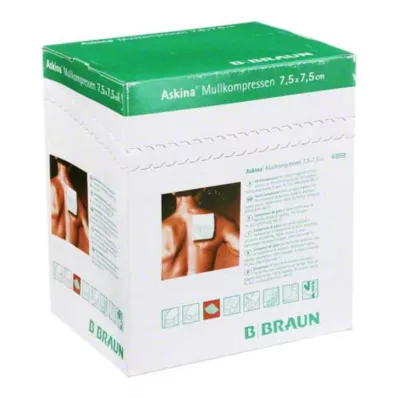 ASKINA Sideharsopakkaukset 7,5x7,5 cm steriilit, 25X2 kpl ASKINA Sideharsopakkaukset 7,5x7,5 cm steriilit, 25X2 kpl