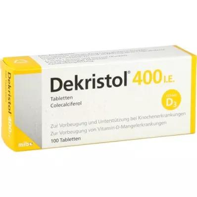 DEKRISTOL 400 I.E.-tablettia, 100 kpl