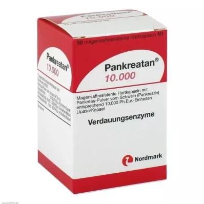 PANKREATAN 10 000 enteropäällysteistä kovaa kapselia, 50 kpl PANKREATAN 10 000 enteropäällysteistä kovaa kapselia, 50 kpl