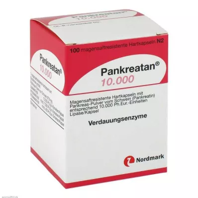 PANKREATAN 10 000 enteropäällysteistä kovaa kapselia, 100 kpl